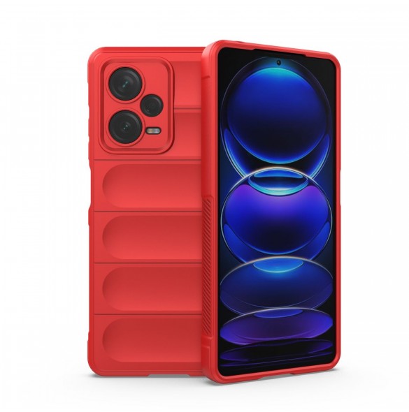 Magic Shield Fodral till Xiaomi Redmi Note 12 Pro+ flexibelt pansarskal rött