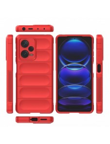 Magic Shield Fodral till Xiaomi Redmi Note 12 Pro+ flexibelt pansarskal rött