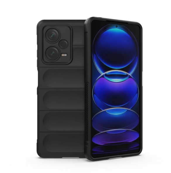 Magic Shield Fodral för Xiaomi Redmi Note 12 Pro+ flexibelt pansarskal svart