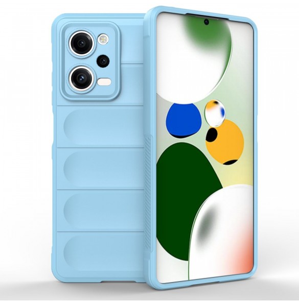 Magic Shield Case Cover för Xiaomi Redmi Note 12 Pro / Poco X5 Pro 5G Flexible Armor Cover Ljusblå