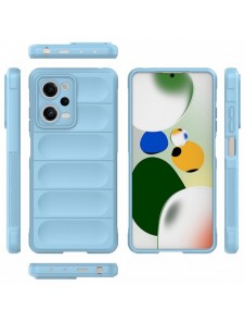 Magic Shield Case Cover för Xiaomi Redmi Note 12 Pro / Poco X5 Pro 5G Flexible Armor Cover Ljusblå