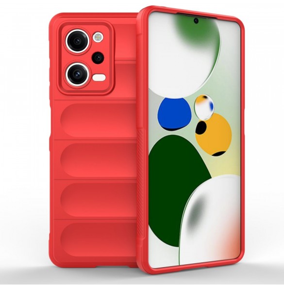 Magic Shield-fodral till Xiaomi Redmi Note 12 Pro / Poco X5 Pro 5G flexibelt pansarskal rött