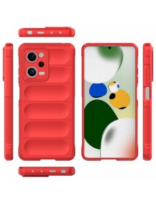 Magic Shield-fodral till Xiaomi Redmi Note 12 Pro / Poco X5 Pro 5G flexibelt pansarskal rött