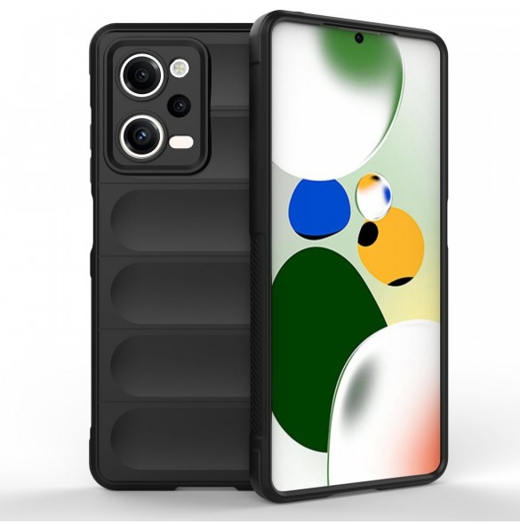 Magic Shield-fodral till Xiaomi Redmi Note 12 Pro / Poco X5 Pro 5G flexibelt pansarskal svart