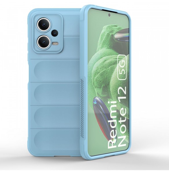 Magic Shield Case Cover för Xiaomi Redmi Note 12 5G / Poco X5 5G Flexible Armor Cover Ljusblå