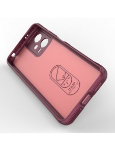 Magic Shield Case Cover för Xiaomi Redmi Note 12 5G / Poco X5 5G Flexibelt Armor Cover Burgundy