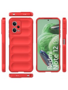 Magic Shield Fodral för Xiaomi Redmi Note 12 5G / Poco X5 5G Flexibelt Armor Cover Röd