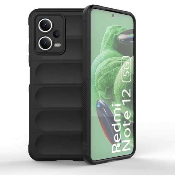 Magic Shield Fodral för Xiaomi Redmi Note 12 5G / Poco X5 5G Flexibelt Armor Cover Svart