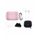 Silikonfodral Set för AirPods Pro 2 / AirPods Pro 1 + Fodral / Öronkrok / Nackrem / Klockarmbandshållare / Karbinhake - rosa