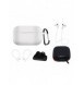 Silikonfodral för AirPods Pro 2 / AirPods Pro 1 + Fodral / Öronkrok / Nackrem / Klockarmbandshållare / Karbinhake - Vit