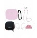 AirPods 3 silikonfodral set + fodral/öronkrok/nackrem/klockarmbandshållare/karbinhake - rosa