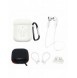Silikonfodral för AirPods 2 / AirPods 1 + Fodral / Öronkrok / Nackrem / Klockarmbandshållare / Karbinhake - Vit