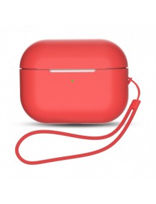 Silikonfodral för AirPods Pro 2 / AirPods Pro 1 + Handledsrem - Röd