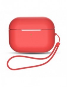 Silikonfodral för AirPods Pro 2 / AirPods Pro 1 + Handledsrem - Röd