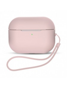 Silikonfodral för AirPods Pro 2 / AirPods Pro 1 + Handledsrem - rosa