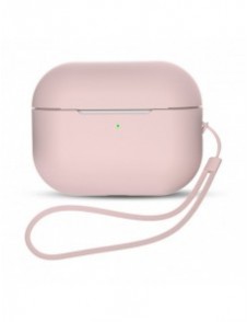 Silikonfodral för AirPods Pro 2 / AirPods Pro 1 + Handledsrem - rosa