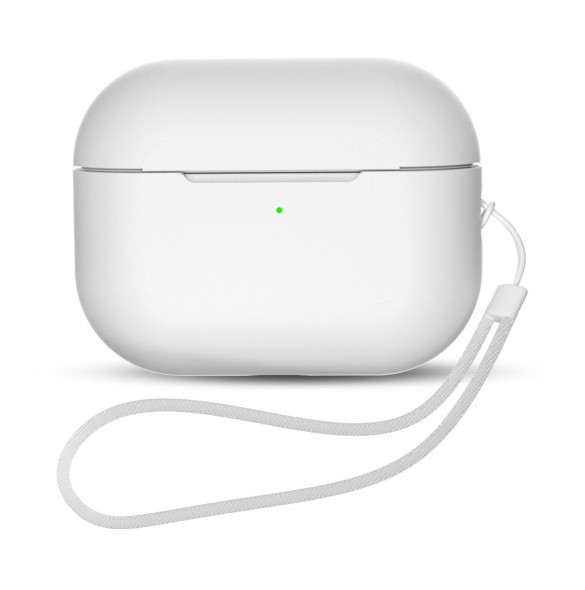 Silikonfodral för AirPods Pro 2 / AirPods Pro 1 + Handledsrem - vit
