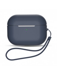 Silikonfodral för AirPods Pro 2 / AirPods Pro 1 + Handledsrem - blå