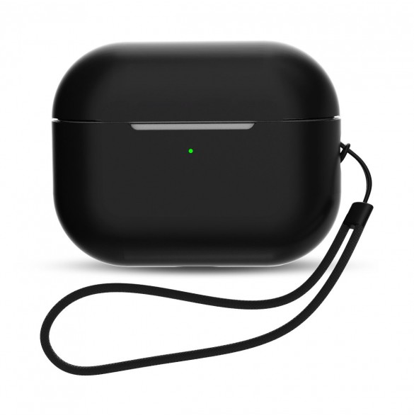 Silikonfodral för AirPods Pro 2 / AirPods Pro 1 + Handledsrem - svart