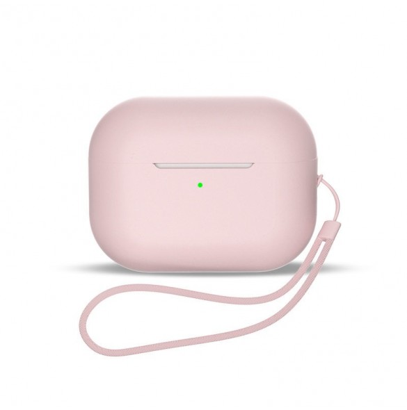 Silikonfodral för AirPods 3 + handledsrem - rosa