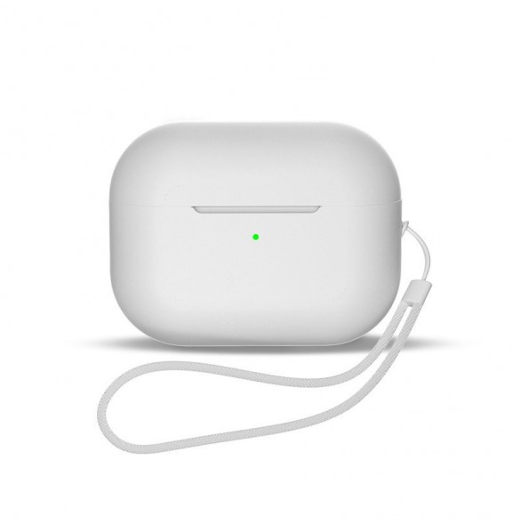 Silikonfodral för AirPods 3 + handledsrem - vit