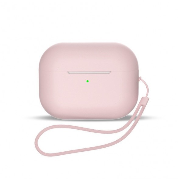 AirPods 1 / AirPods 2 silikonfodral + halsband - Rosa