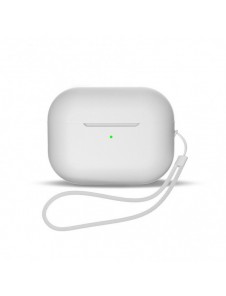 Silikonfodral för AirPods 1 / AirPods 2 + halsband - vit