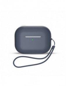 Silikonfodral för AirPods 1 / AirPods 2 + halsband - blå