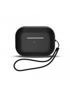 Silikonfodral för AirPods 1 / AirPods 2 + handremsband - svart