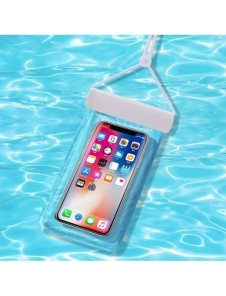 Vattentätt telefonfodral 115 mm x 220 mm väska för poolen stranden vit