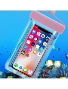Vattentätt telefonfodral 115 mm x 220 mm pool strandväska svart