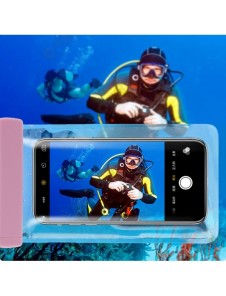Vattentätt telefonfodral 115 mm x 220 mm pool strandväska svart