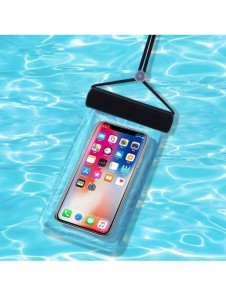 Vattentätt telefonfodral 115 mm x 220 mm pool strandväska svart