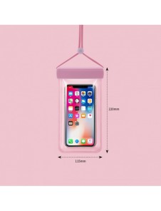 Vattentätt telefonfodral 115 mm x 220 mm pool strandväska ljusblå