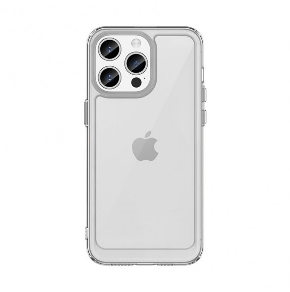 iPhone 15 Pro Max Outer Space förstärkt fodral med en flexibel ram - transparent