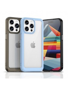iPhone 15 Pro Max Outer Space förstärkt fodral med en flexibel ram - transparent