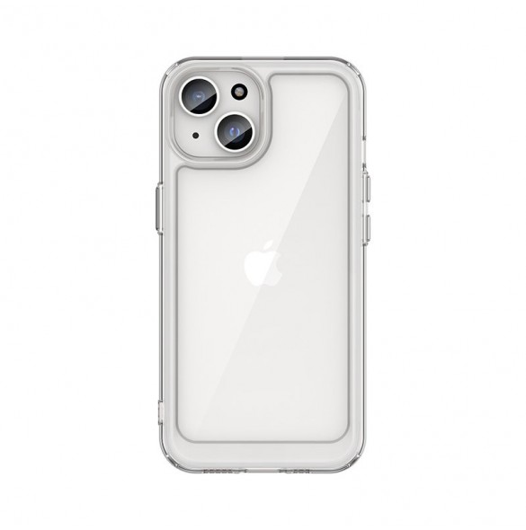 iPhone 15 Outer Space förstärkt fodral med flexibel ram - transparent