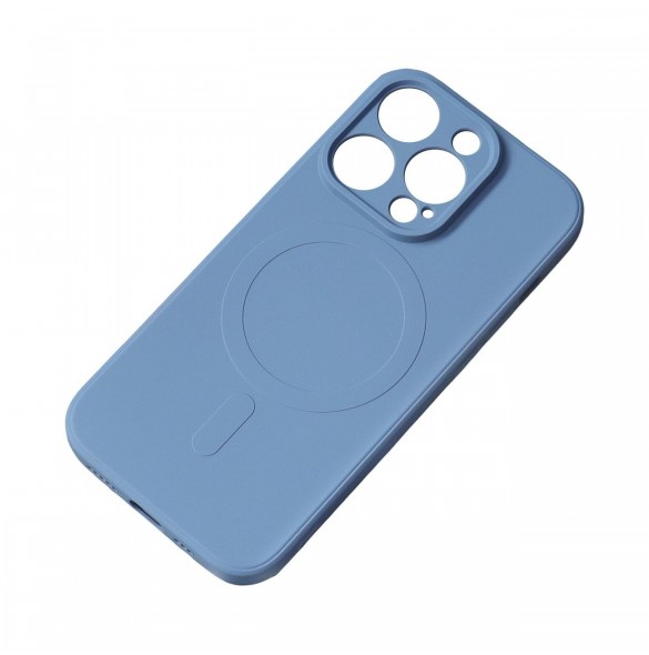 iPhone 14 Pro Silikonfodral Magsafe - mörkblå
