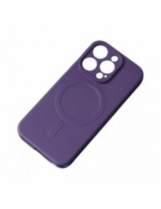 iPhone 14 Plus Silikonfodral Magsafe - lila