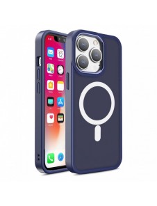 Bepansrat magnetiskt iPhone 14 Pro MagSafe Color Matt Fodral - blå
