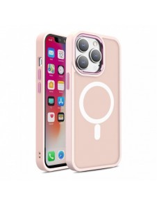 Armored Magnetic iPhone 13 Pro MagSafe Color Matte Fodral - rosa