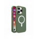 Pansar magnetiskt iPhone 13 Pro MagSafe Color Matt Fodral - grön