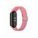 Flätad tygrem Xiaomi Mi Band 8 armbandsarmband - rosa