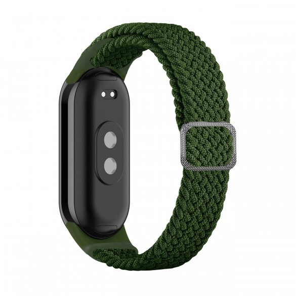 Flätad tygrem Xiaomi Mi Band 8 armbandsarmband - grön
