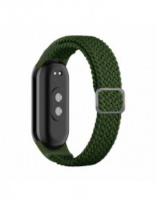Flätad tygrem Xiaomi Mi Band 8 armbandsarmband - grön