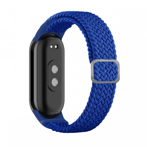 Flätad tygrem Xiaomi Mi Band 8 armbandsarmband - blå
