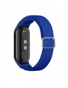 Flätad tygrem Xiaomi Mi Band 8 armbandsarmband - blå