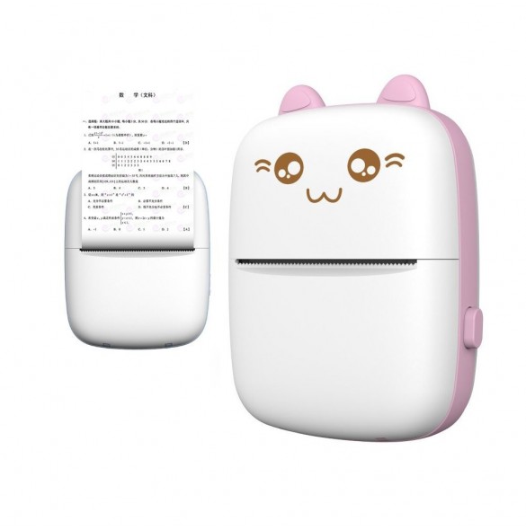 Termoskrivare mini cat HURC9 - rosa