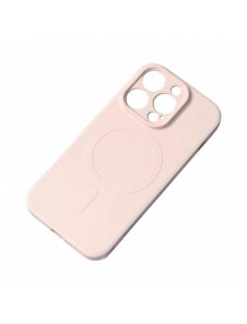 MagSafe kompatibelt silikonfodral för iPhone 15 Pro Max Silikonfodral - kräm