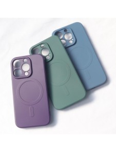 MagSafe kompatibelt silikonfodral till iPhone 15 Silikonfodral - grå